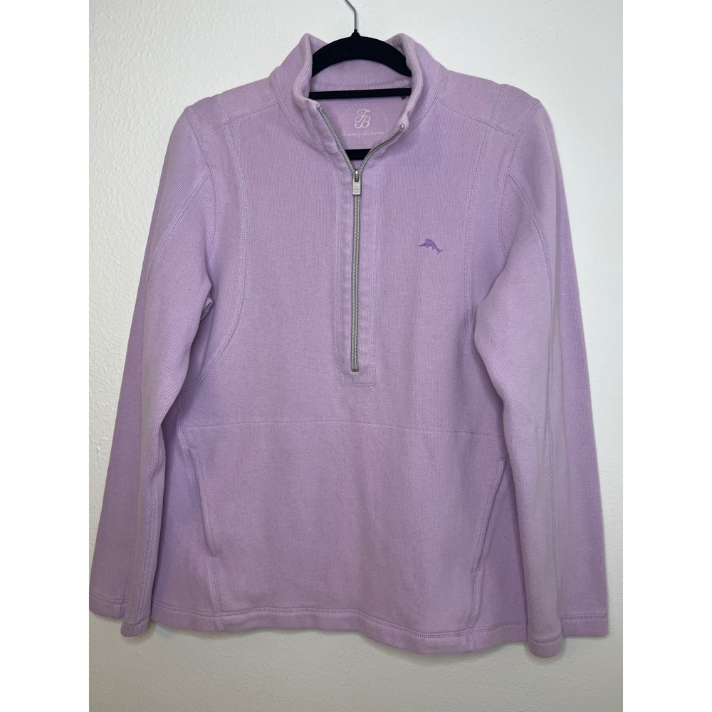 Tommy Bahama Aruba Women's Lavender 1/2 Zip Pullover Sweatshirt Size Large